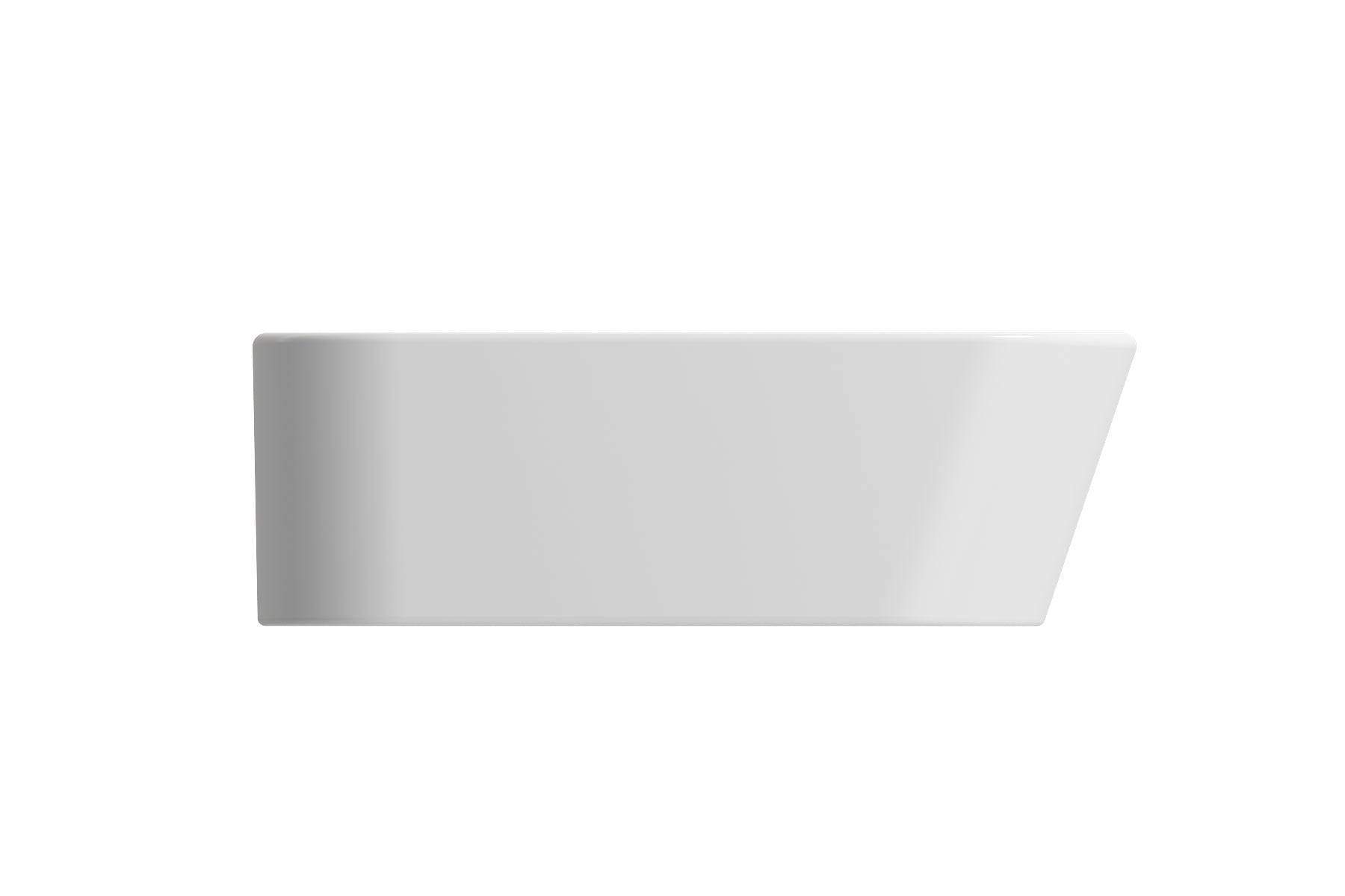 BOCCHI Firenze 20" Rectangle Vessel Fireclay Bathroom Sink, Matte White, Single Faucet Hole, 1074-002-0126