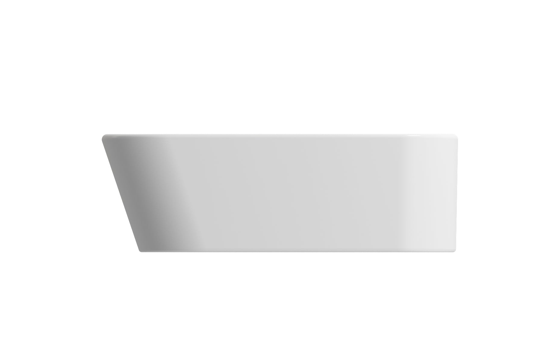 BOCCHI Firenze 20" Rectangle Vessel Fireclay Bathroom Sink, Matte White, Single Faucet Hole, 1074-002-0126