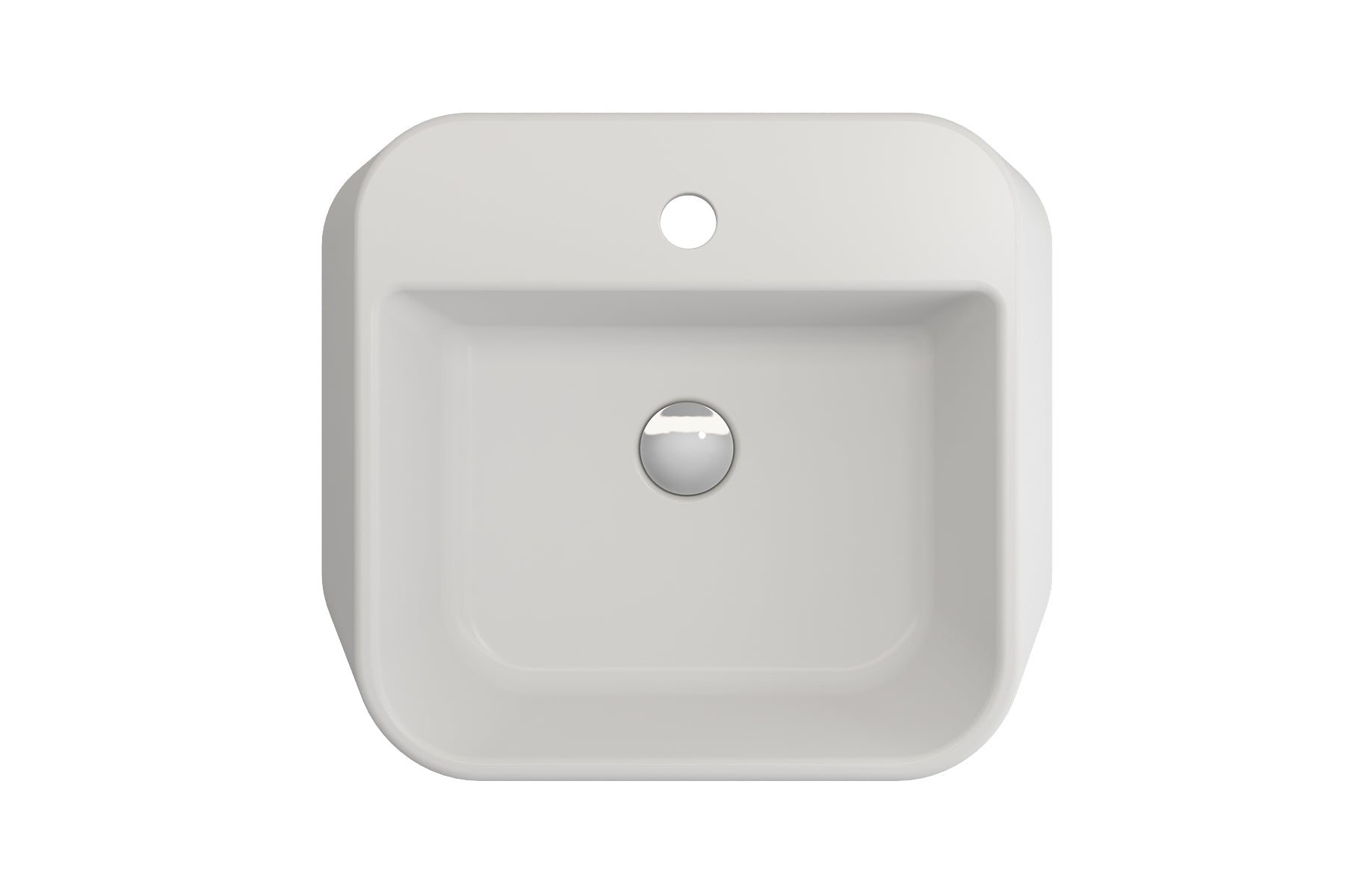 BOCCHI Firenze 20" Rectangle Vessel Fireclay Bathroom Sink, Matte White, Single Faucet Hole, 1074-002-0126