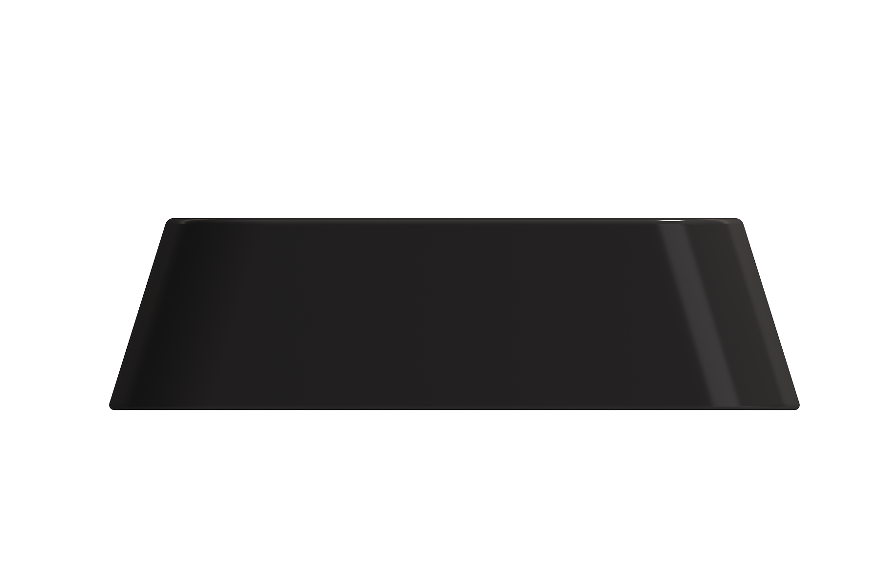 BOCCHI Firenze 20" Rectangle Vessel Fireclay Bathroom Sink, Matte Black, Single Faucet Hole, 1074-004-0126