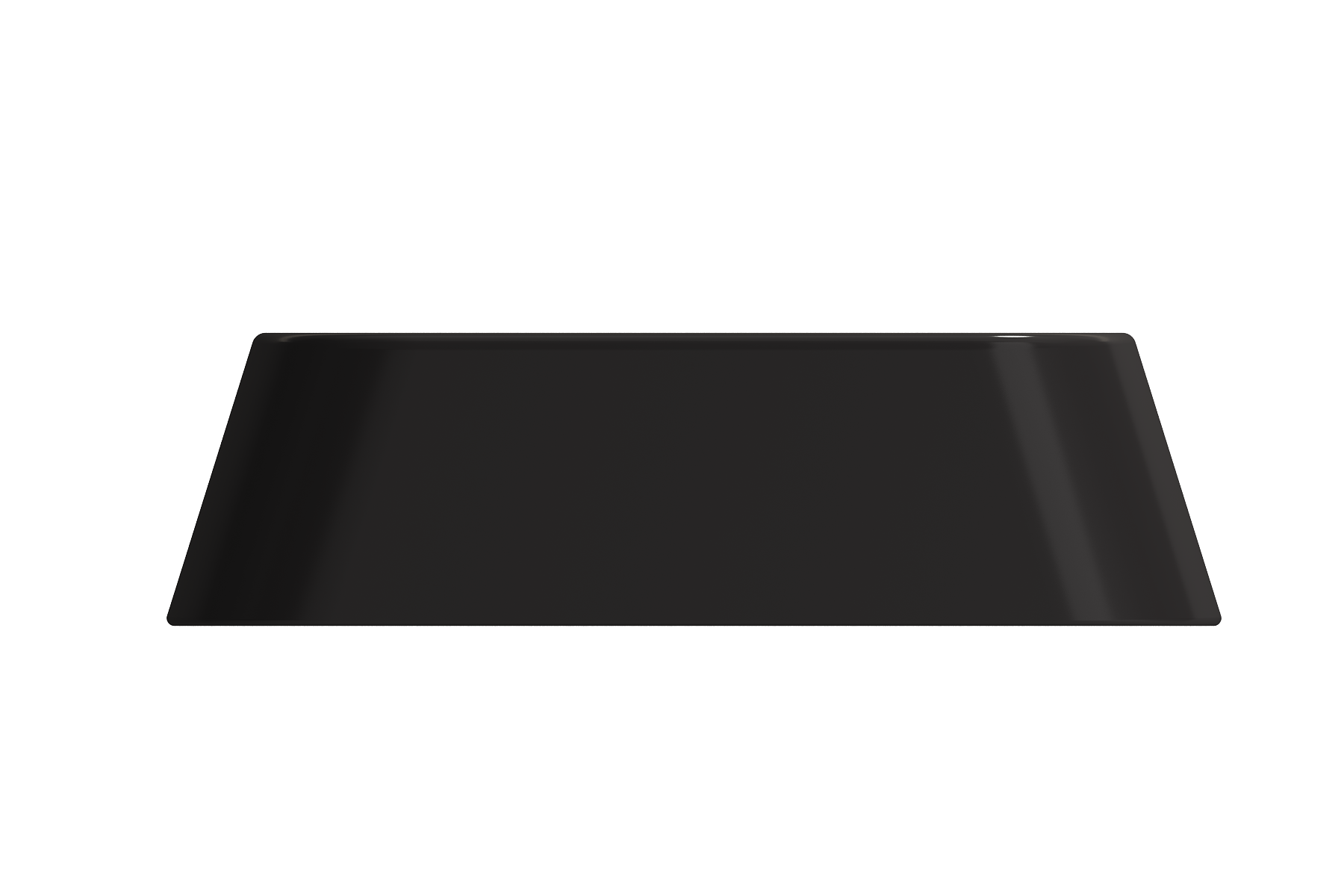 BOCCHI Firenze 20" Rectangle Vessel Fireclay Bathroom Sink, Matte Black, Single Faucet Hole, 1074-004-0126