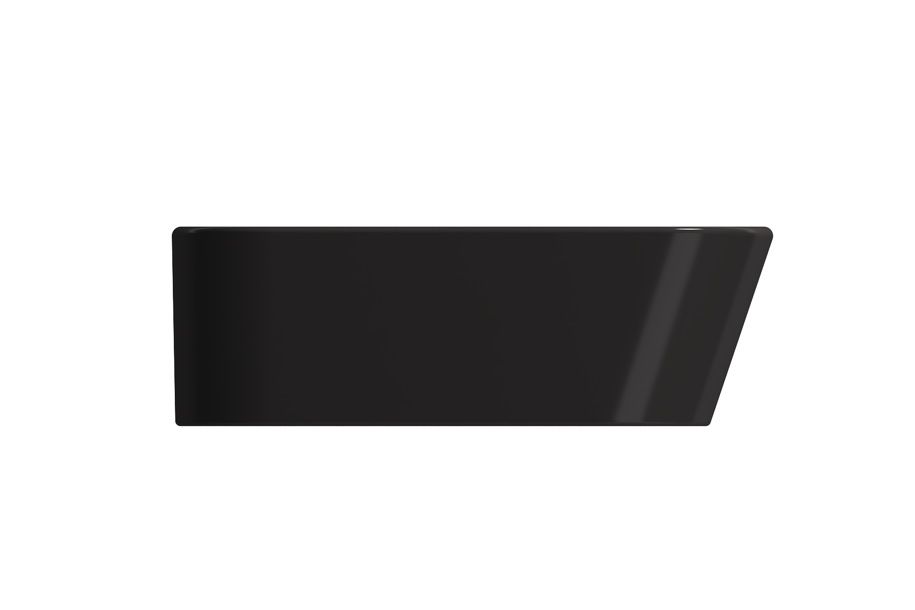 BOCCHI Firenze 20" Rectangle Vessel Fireclay Bathroom Sink, Matte Black, Single Faucet Hole, 1074-004-0126