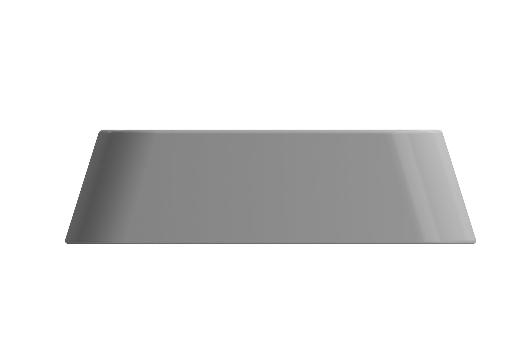 BOCCHI Firenze 20" Rectangle Vessel Fireclay Bathroom Sink, Matte Gray, Single Faucet Hole, 1074-006-0126