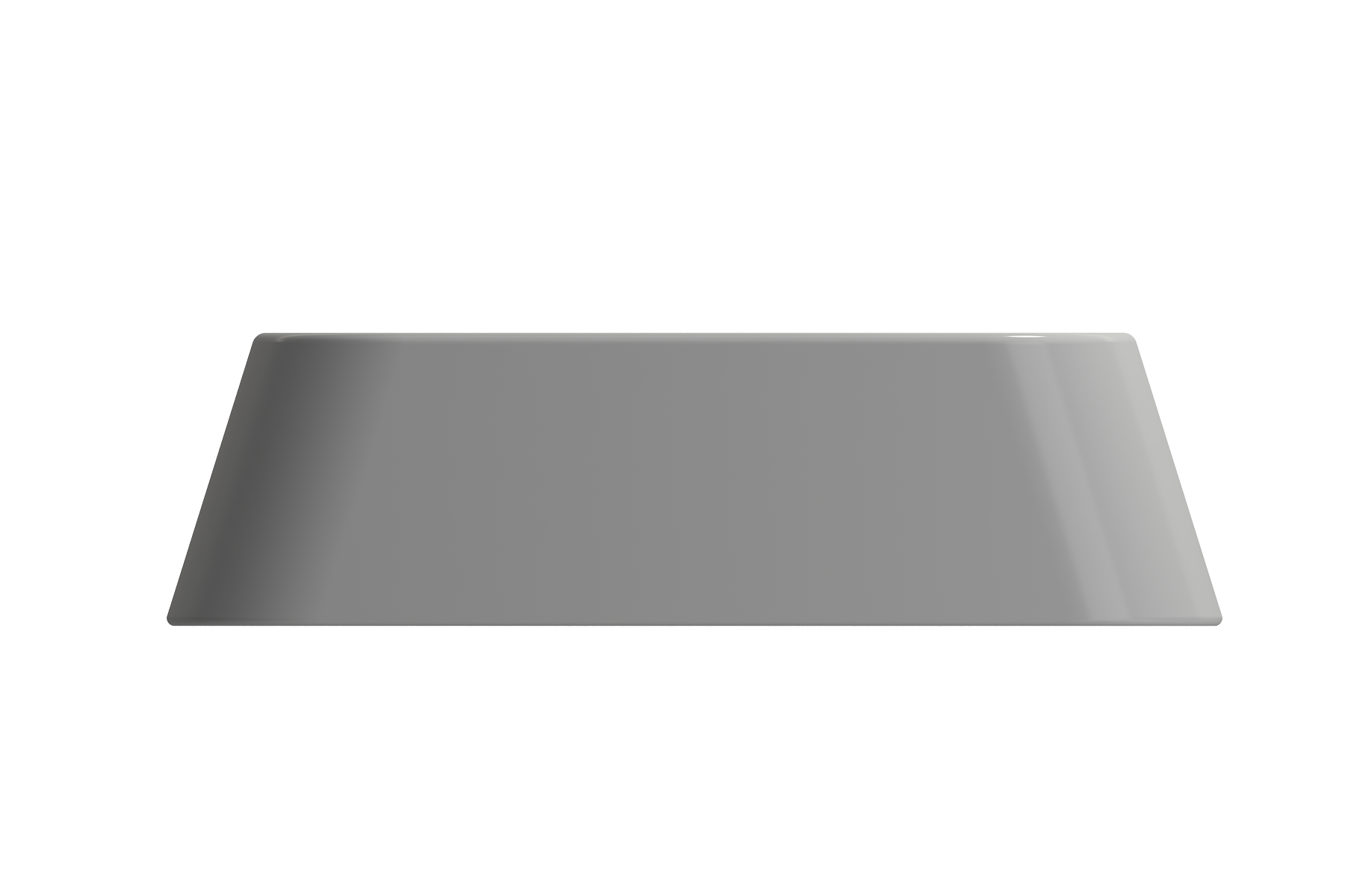 BOCCHI Firenze 20" Rectangle Vessel Fireclay Bathroom Sink, Matte Gray, Single Faucet Hole, 1074-006-0126