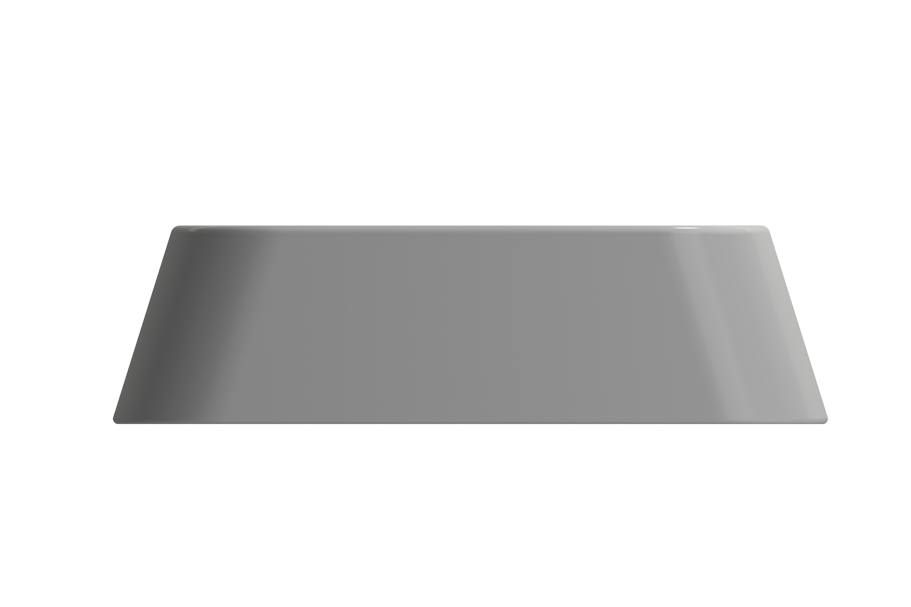 BOCCHI Firenze 20" Rectangle Vessel Fireclay Bathroom Sink, Matte Gray, Single Faucet Hole, 1074-006-0126