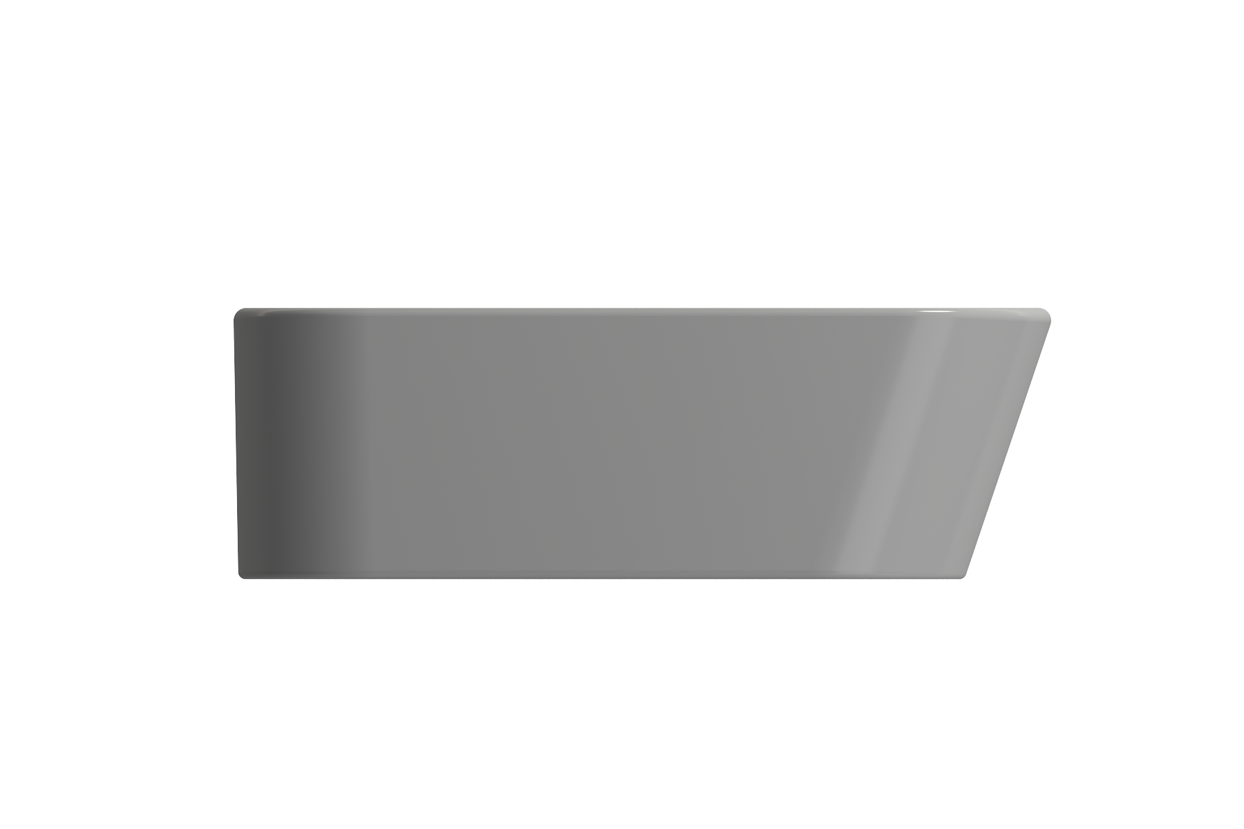 BOCCHI Firenze 20" Rectangle Vessel Fireclay Bathroom Sink, Matte Gray, Single Faucet Hole, 1074-006-0126