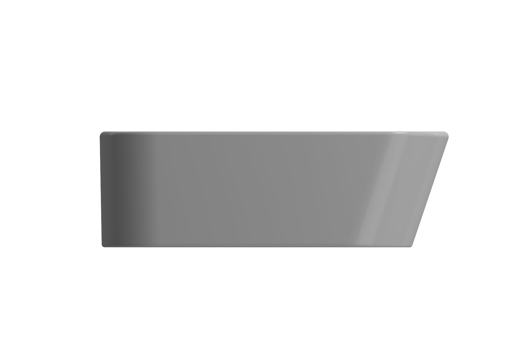 BOCCHI Firenze 20" Rectangle Vessel Fireclay Bathroom Sink, Matte Gray, Single Faucet Hole, 1074-006-0126