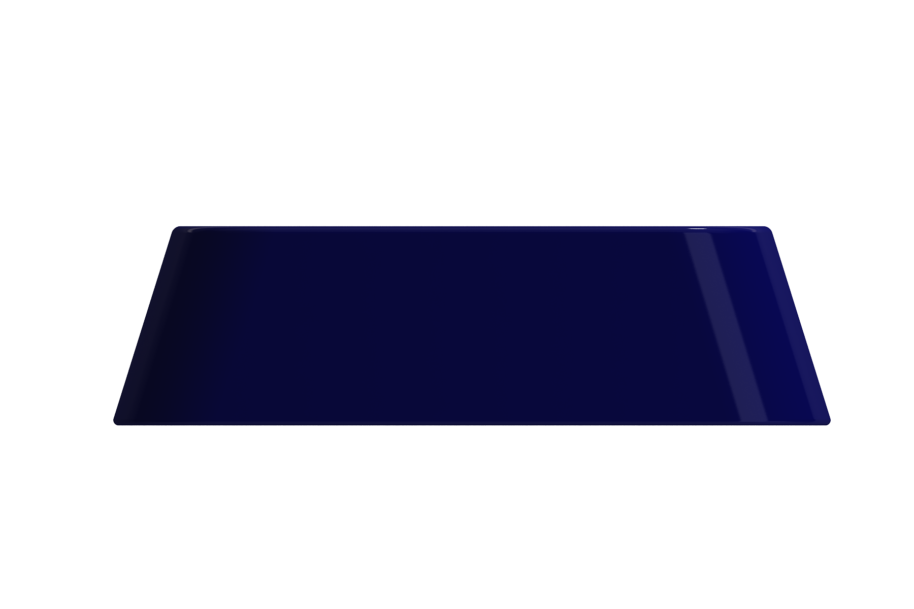 BOCCHI Firenze 20" Rectangle Vessel Fireclay Bathroom Sink, Sapphire Blue, Single Faucet Hole, 1074-010-0126