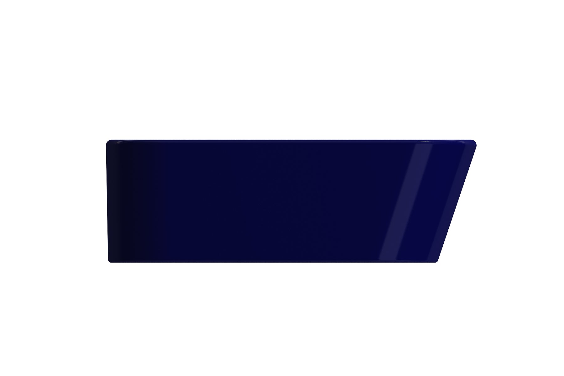 BOCCHI Firenze 20" Rectangle Vessel Fireclay Bathroom Sink, Sapphire Blue, Single Faucet Hole, 1074-010-0126