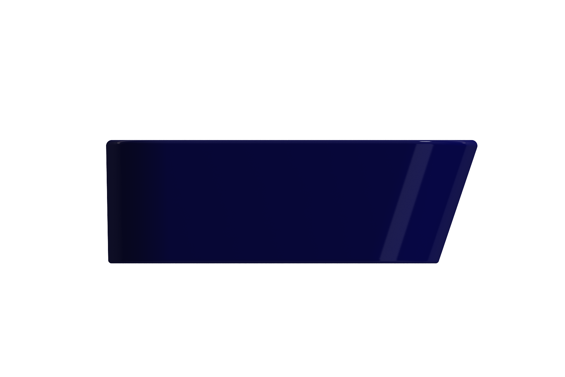 BOCCHI Firenze 20" Rectangle Vessel Fireclay Bathroom Sink, Sapphire Blue, Single Faucet Hole, 1074-010-0126