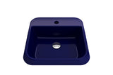 BOCCHI Firenze 20" Rectangle Vessel Fireclay Bathroom Sink, Sapphire Blue, Single Faucet Hole, 1074-010-0126