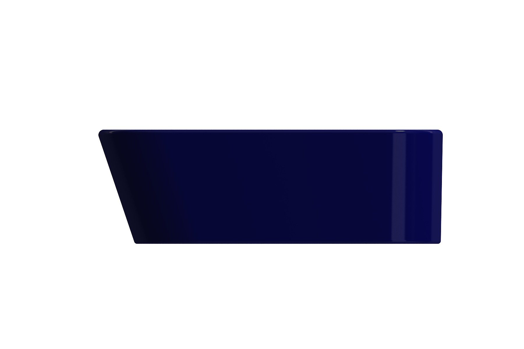 BOCCHI Firenze 20" Rectangle Vessel Fireclay Bathroom Sink, Sapphire Blue, Single Faucet Hole, 1074-010-0126