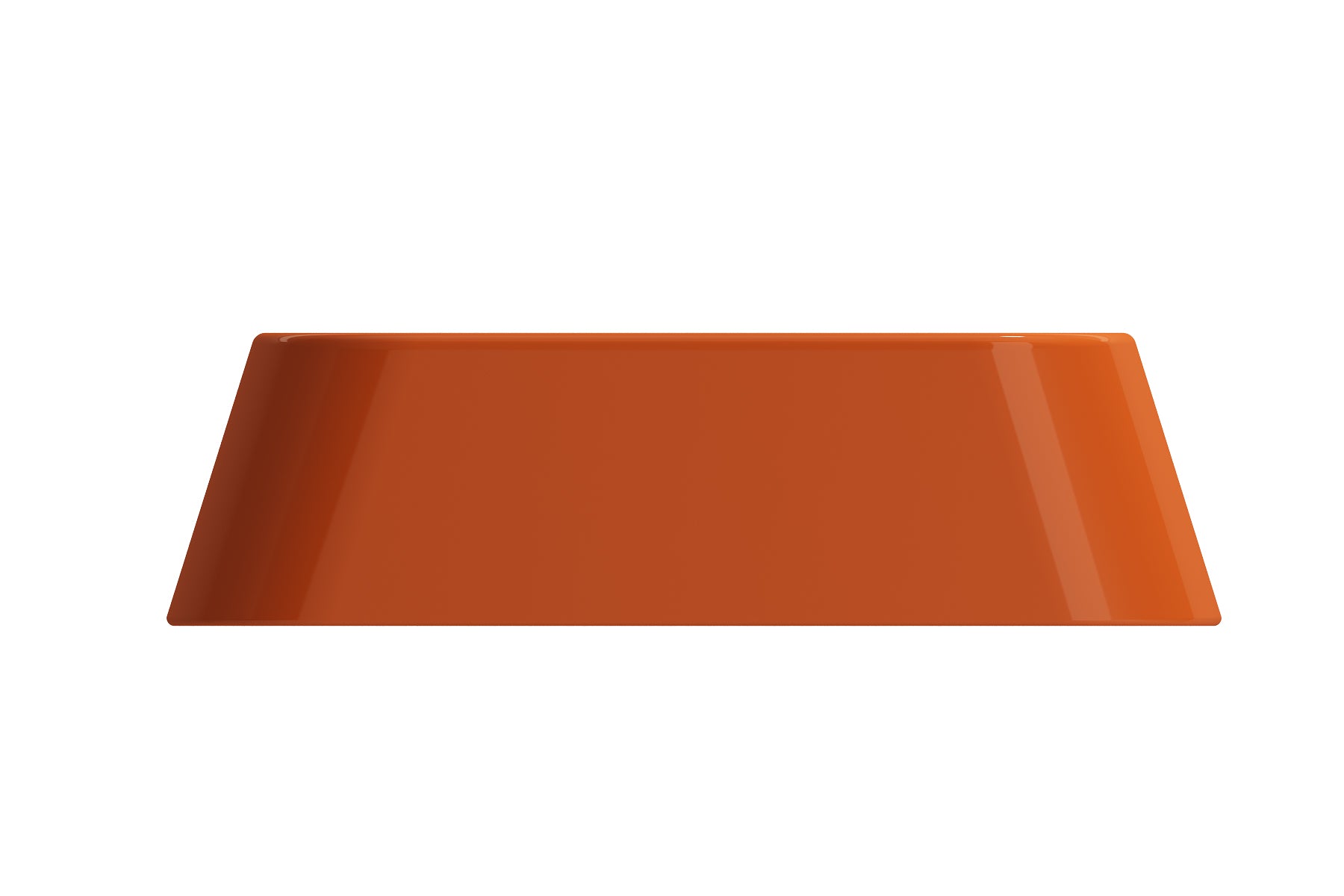 BOCCHI Firenze 20" Rectangle Vessel Fireclay Bathroom Sink, Orange, Single Faucet Hole, 1074-012-0126
