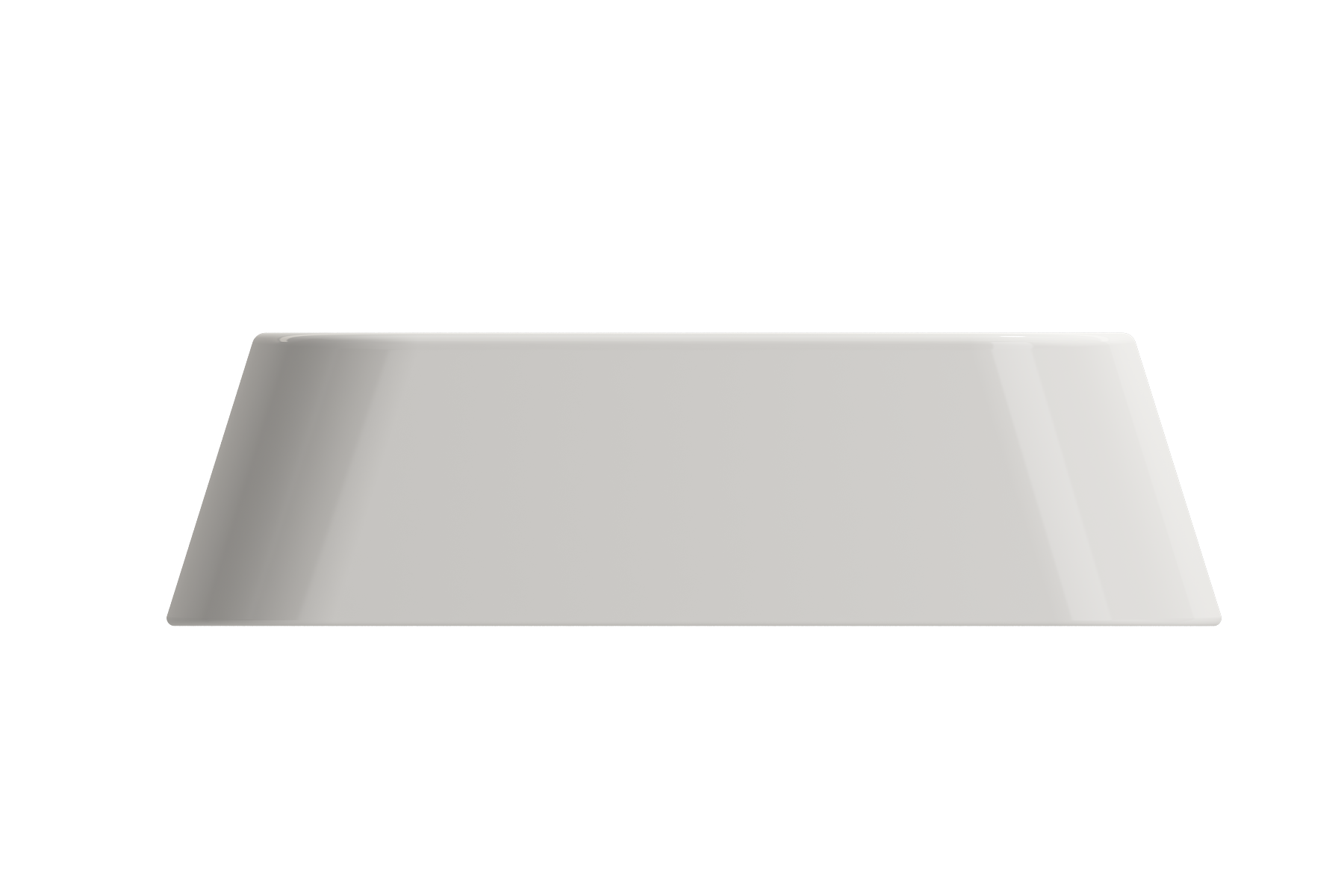 BOCCHI Firenze 20" Rectangle Vessel Fireclay Bathroom Sink, Biscuit, Single Faucet Hole, 1074-014-0126