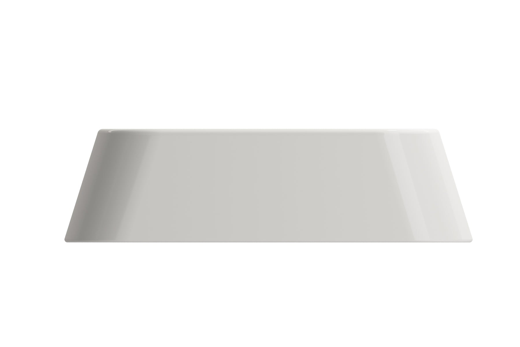 BOCCHI Firenze 20" Rectangle Vessel Fireclay Bathroom Sink, Biscuit, Single Faucet Hole, 1074-014-0126