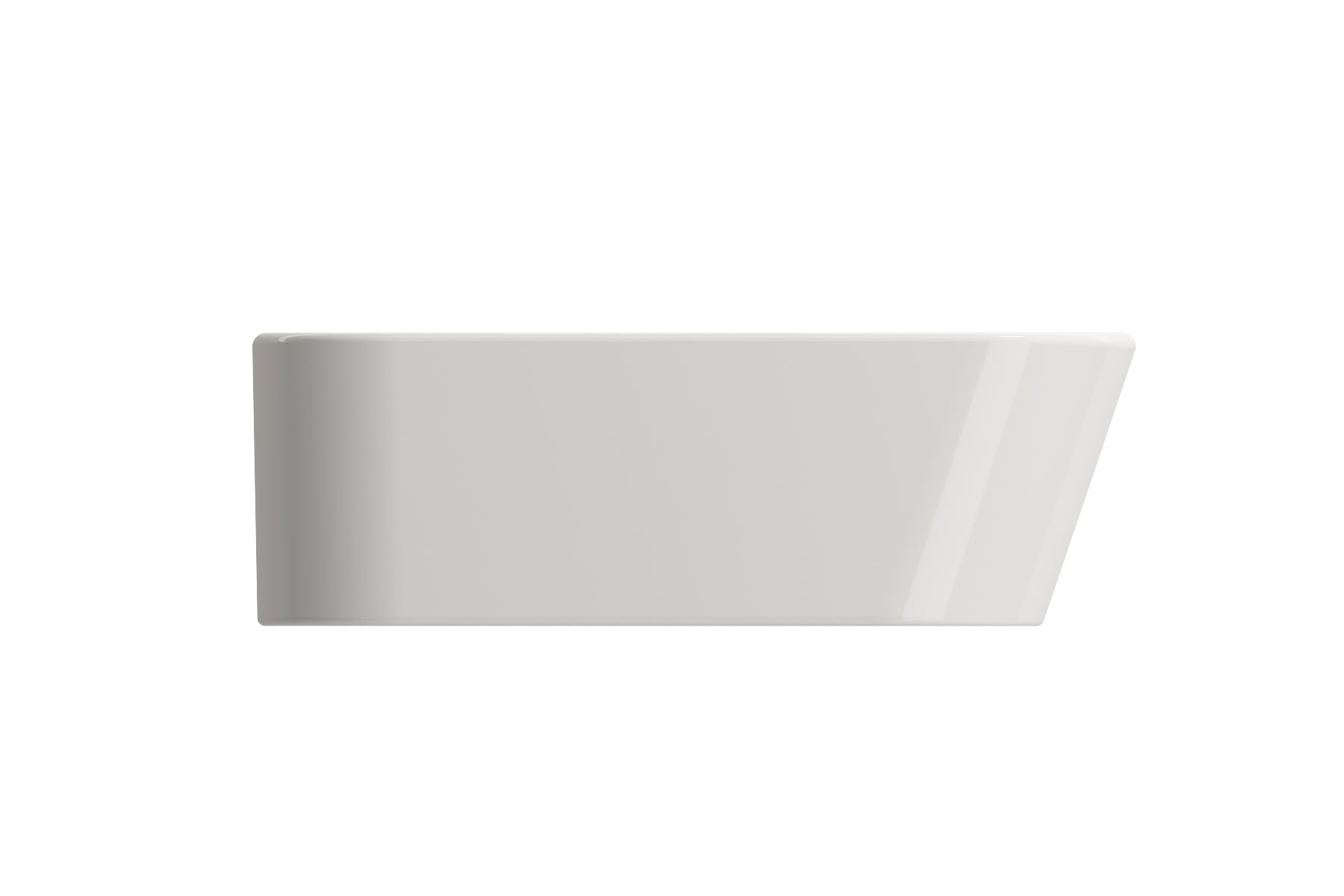 BOCCHI Firenze 20" Rectangle Vessel Fireclay Bathroom Sink, Biscuit, Single Faucet Hole, 1074-014-0126