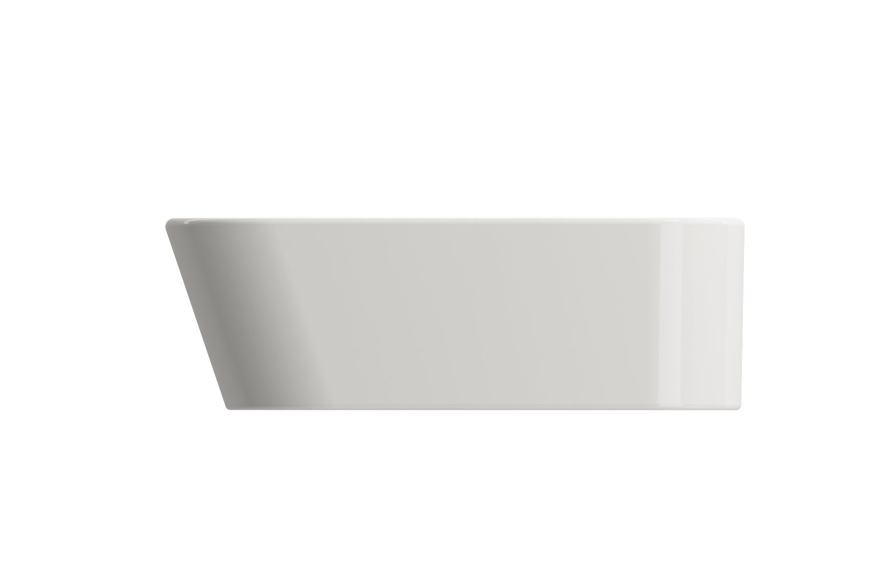 BOCCHI Firenze 20" Rectangle Vessel Fireclay Bathroom Sink, Biscuit, Single Faucet Hole, 1074-014-0126