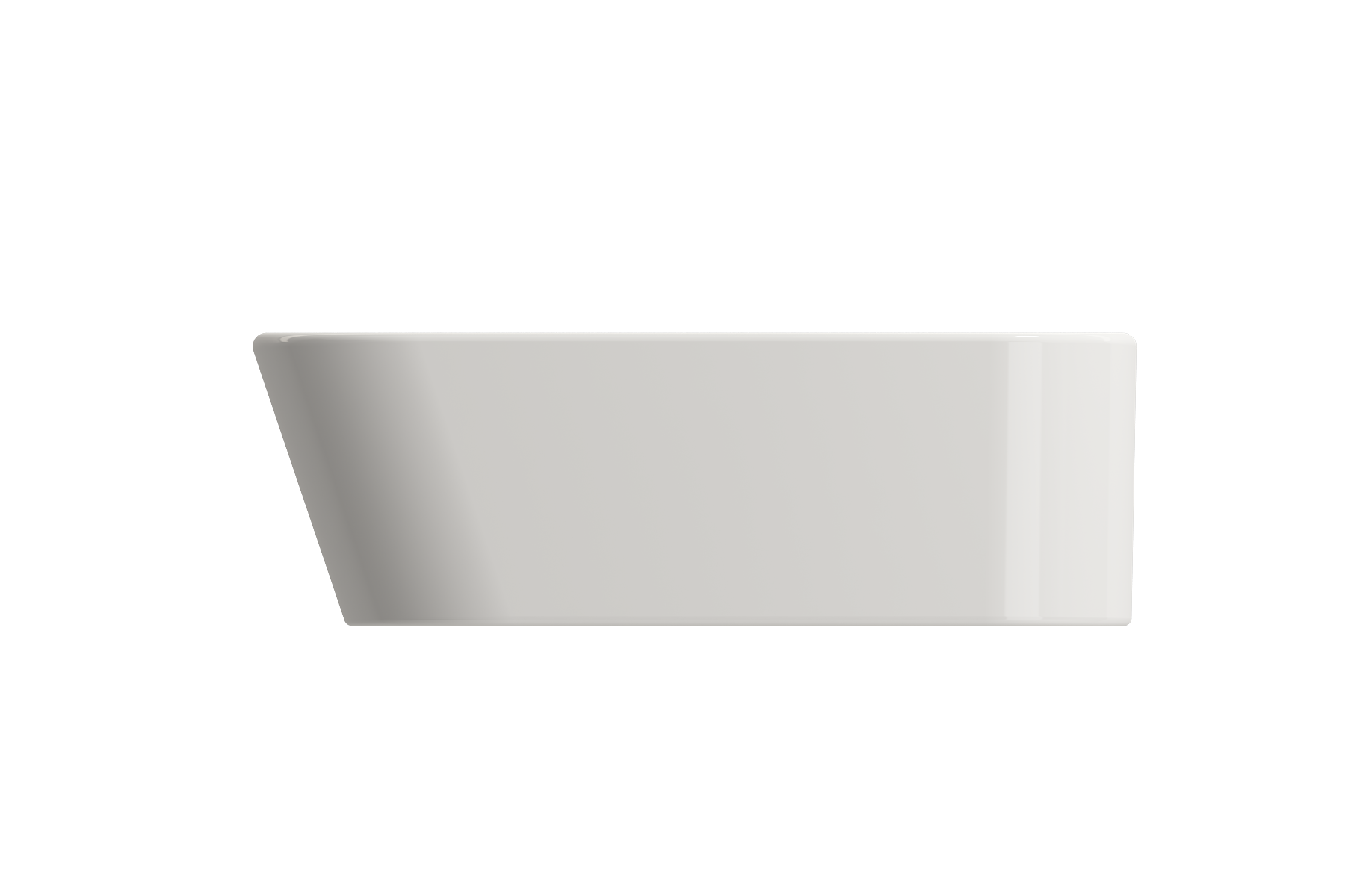 BOCCHI Firenze 20" Rectangle Vessel Fireclay Bathroom Sink, Biscuit, Single Faucet Hole, 1074-014-0126