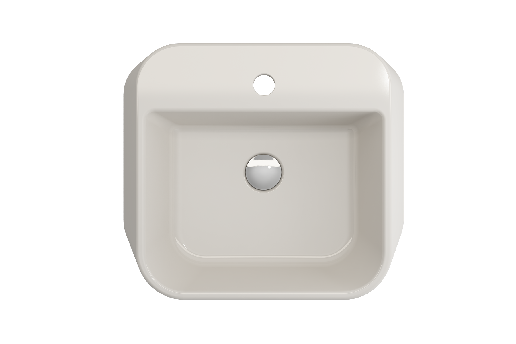 BOCCHI Firenze 20" Rectangle Vessel Fireclay Bathroom Sink, Biscuit, Single Faucet Hole, 1074-014-0126