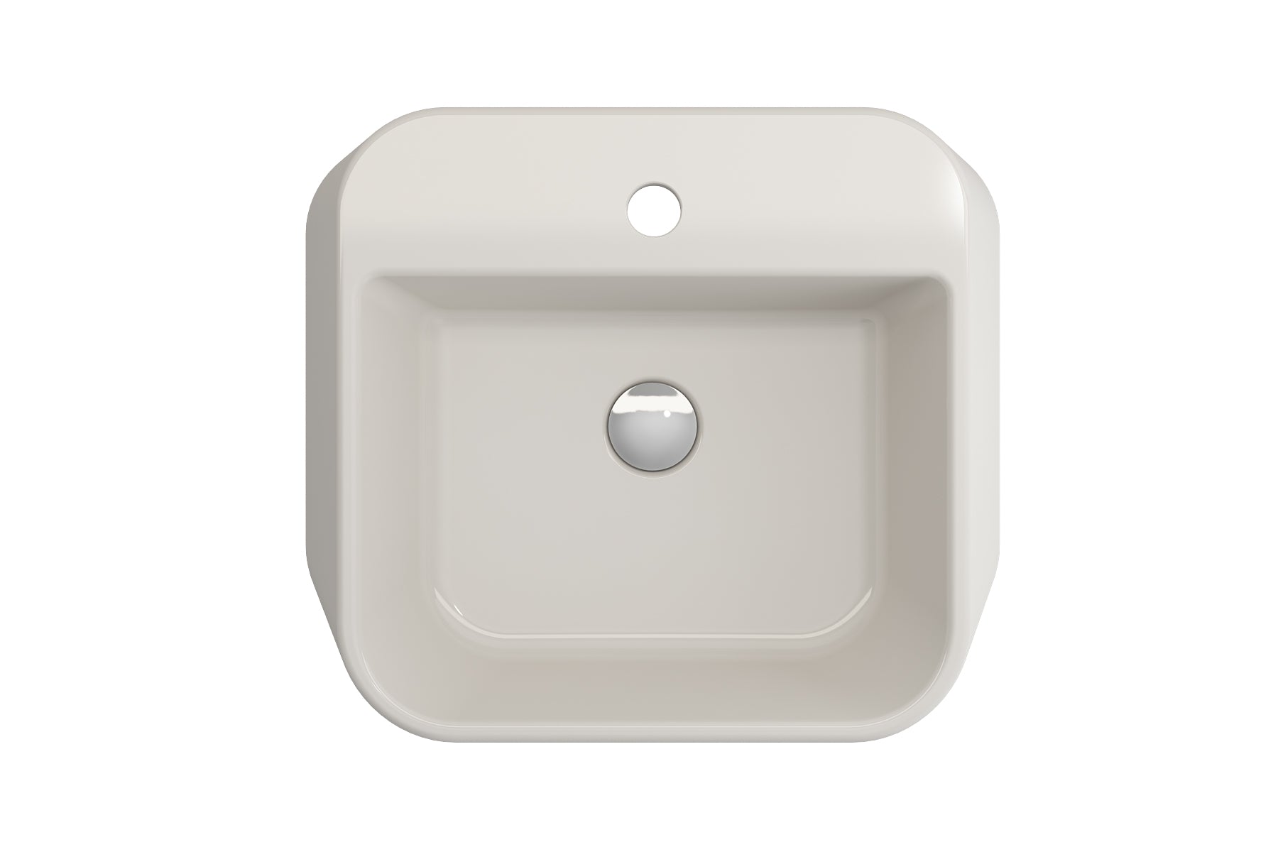 BOCCHI Firenze 20" Rectangle Vessel Fireclay Bathroom Sink, Biscuit, Single Faucet Hole, 1074-014-0126