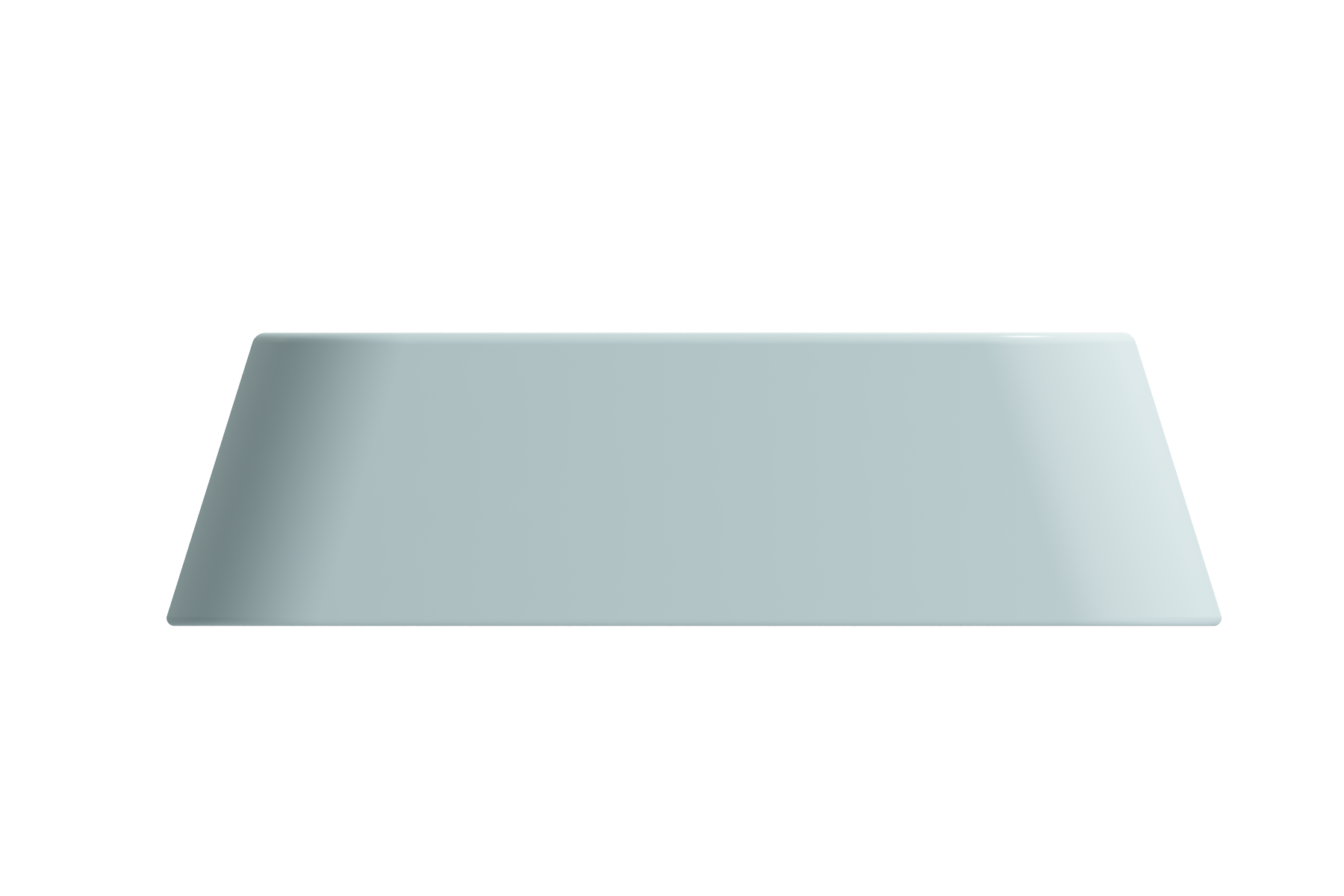 BOCCHI Firenze 20" Rectangle Vessel Fireclay Bathroom Sink, Matte Ice Blue, Single Faucet Hole, 1074-029-0126