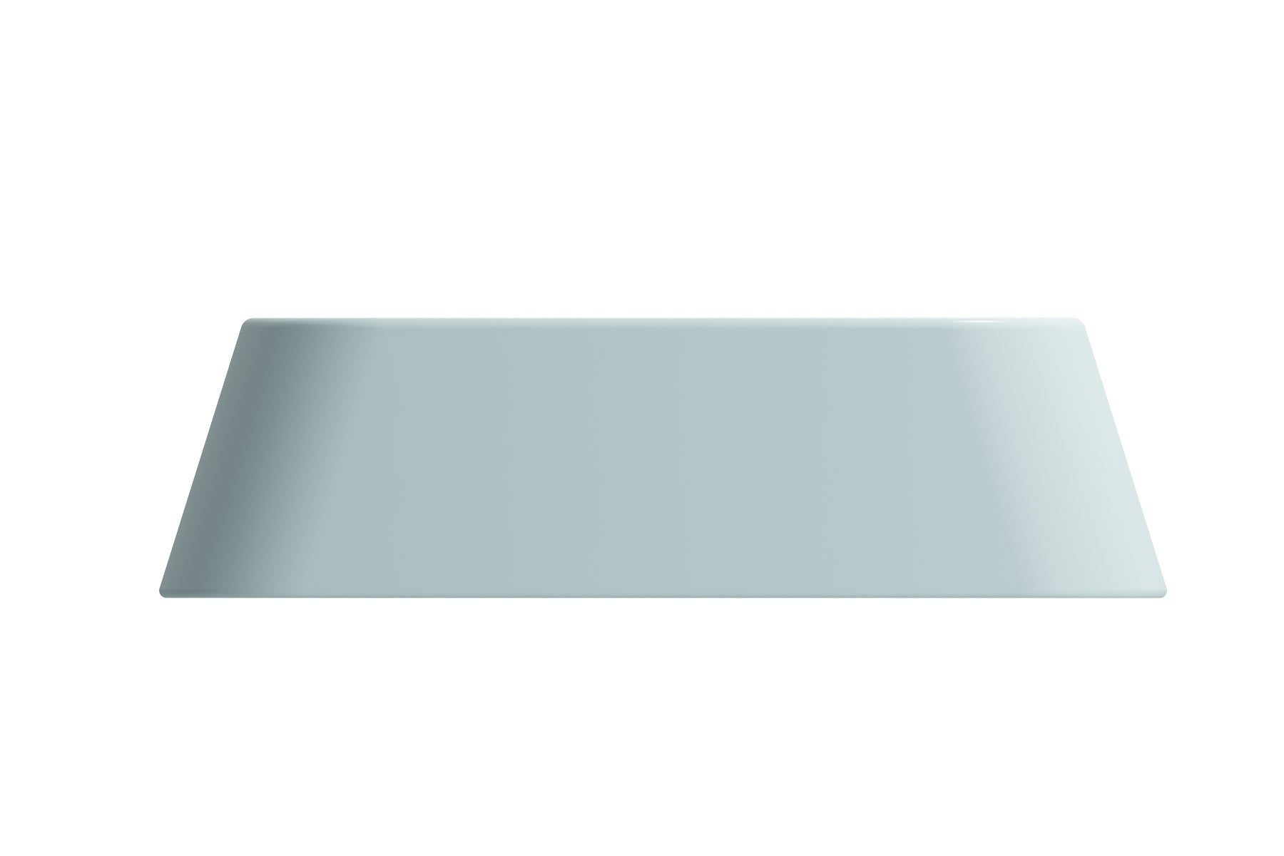 BOCCHI Firenze 20" Rectangle Vessel Fireclay Bathroom Sink, Matte Ice Blue, Single Faucet Hole, 1074-029-0126
