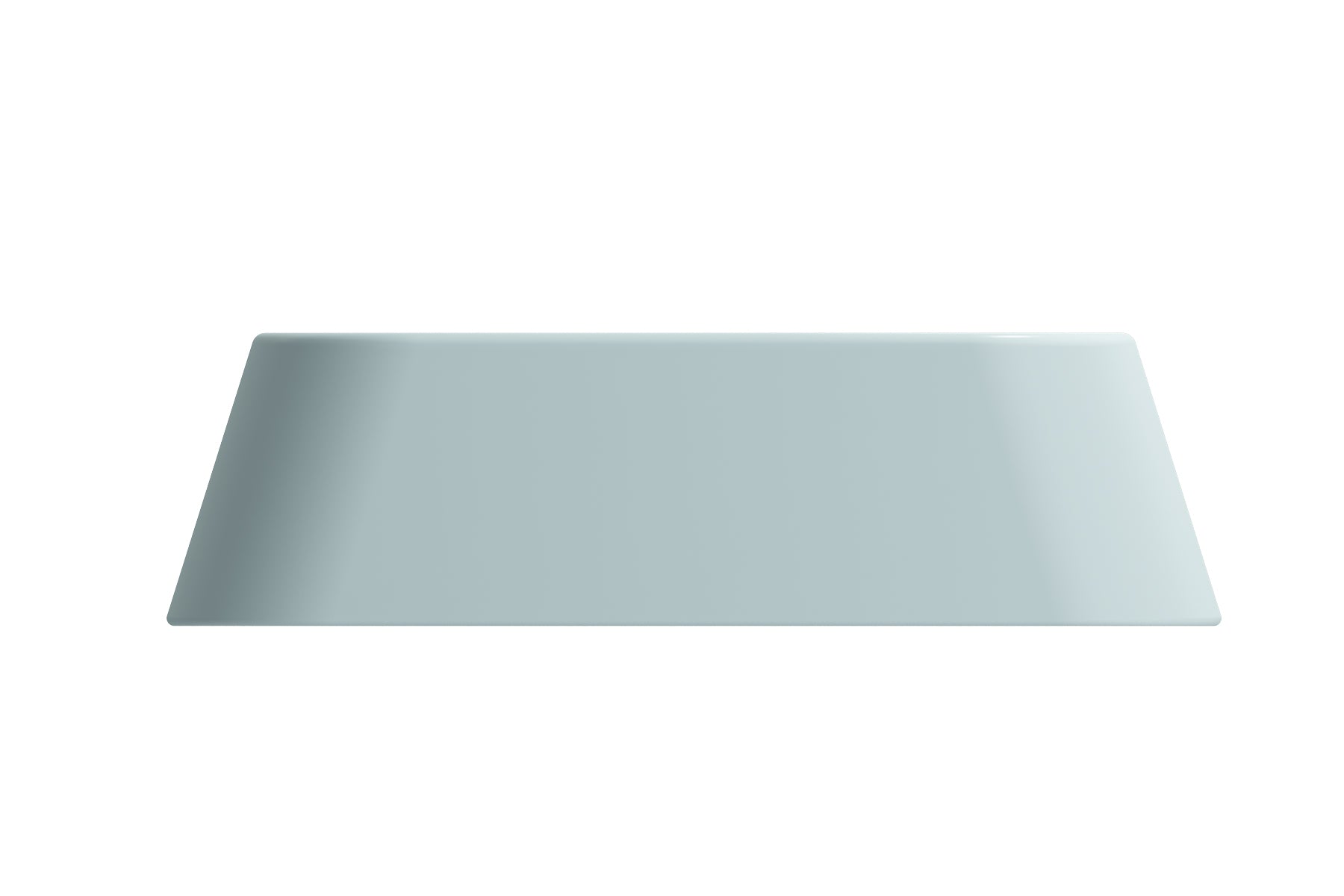 BOCCHI Firenze 20" Rectangle Vessel Fireclay Bathroom Sink, Matte Ice Blue, Single Faucet Hole, 1074-029-0126