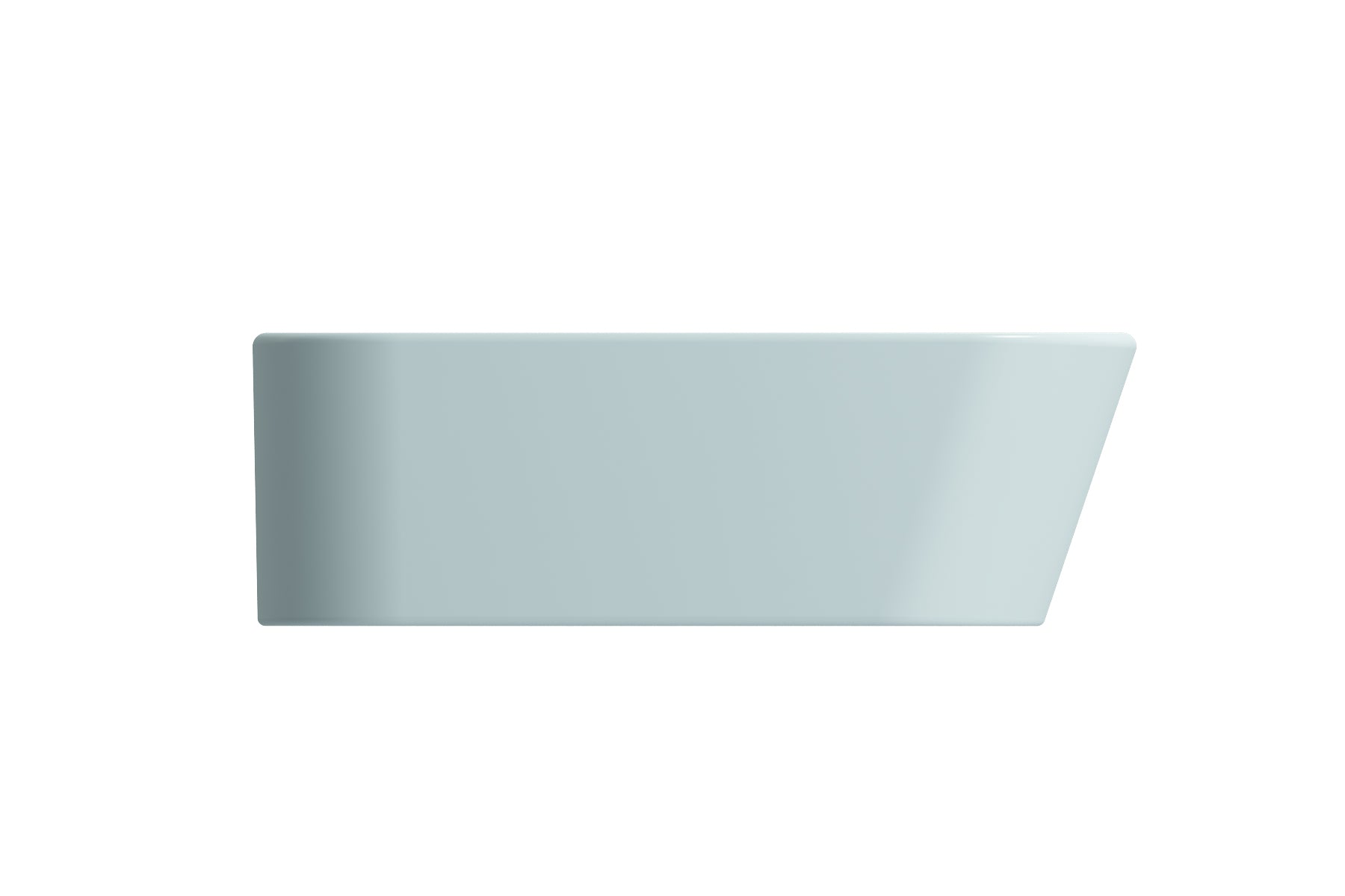 BOCCHI Firenze 20" Rectangle Vessel Fireclay Bathroom Sink, Matte Ice Blue, Single Faucet Hole, 1074-029-0126