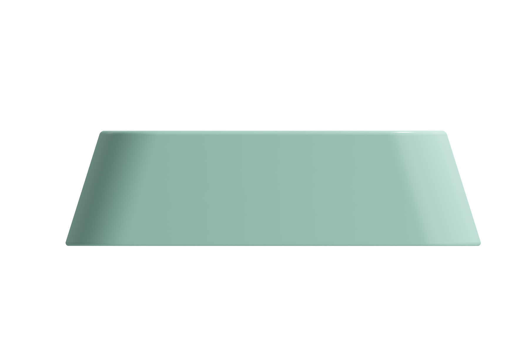 BOCCHI Firenze 20" Rectangle Vessel Fireclay Bathroom Sink, Matte Mint Green, Single Faucet Hole, 1074-033-0126