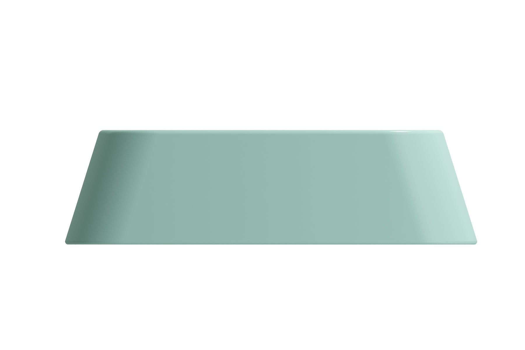 BOCCHI Firenze 20" Rectangle Vessel Fireclay Bathroom Sink, Matte Mint Green, Single Faucet Hole, 1074-033-0126