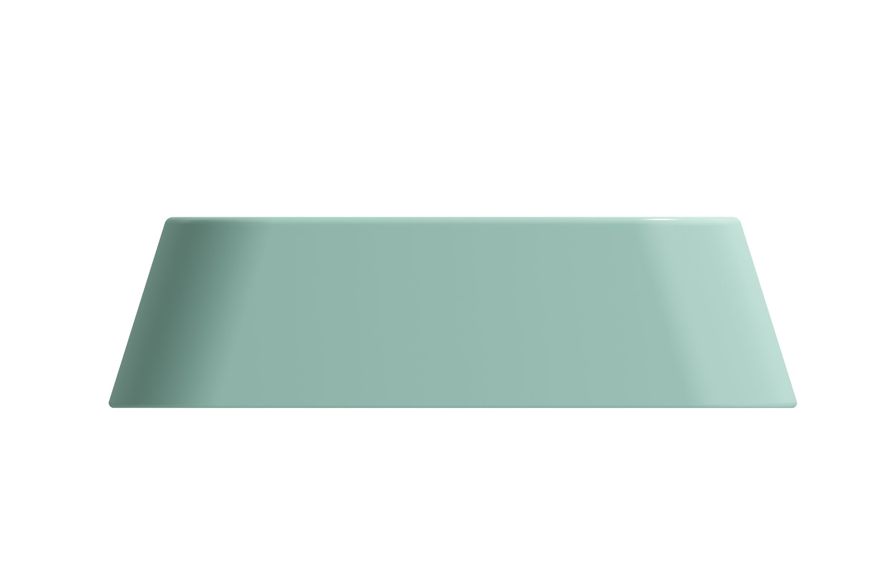 BOCCHI Firenze 20" Rectangle Vessel Fireclay Bathroom Sink, Matte Mint Green, Single Faucet Hole, 1074-033-0126