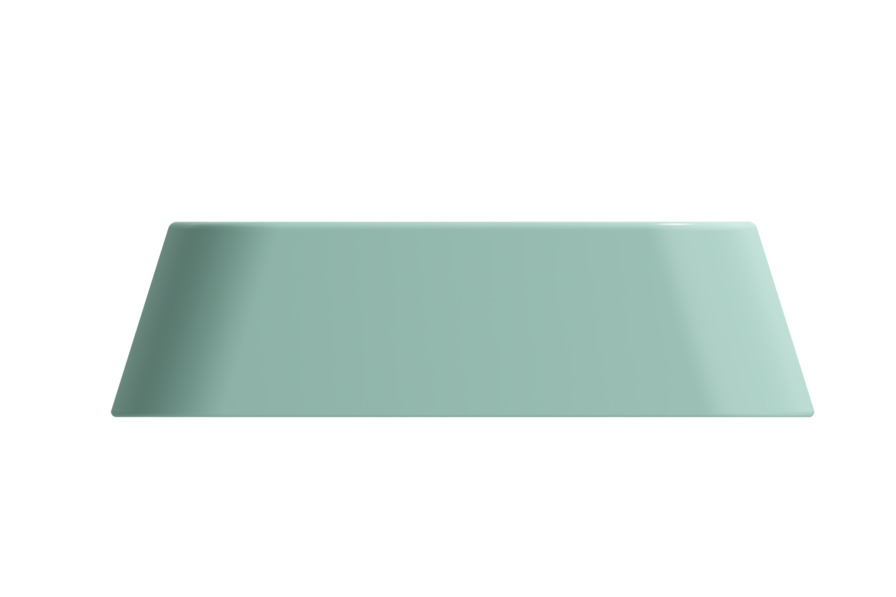 BOCCHI Firenze 20" Rectangle Vessel Fireclay Bathroom Sink, Matte Mint Green, Single Faucet Hole, 1074-033-0126