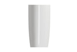 BOCCHI Etna 23" Palette Shaped Monoblock Pedestal Fireclay Bathroom Sink, White, 1075-001-0125