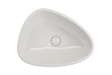 BOCCHI Etna 23" Palette Shaped Monoblock Pedestal Fireclay Bathroom Sink, White, 1075-001-0125