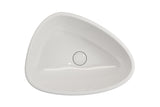 BOCCHI Etna 23" Palette Shaped Monoblock Pedestal Fireclay Bathroom Sink, White, 1075-001-0125