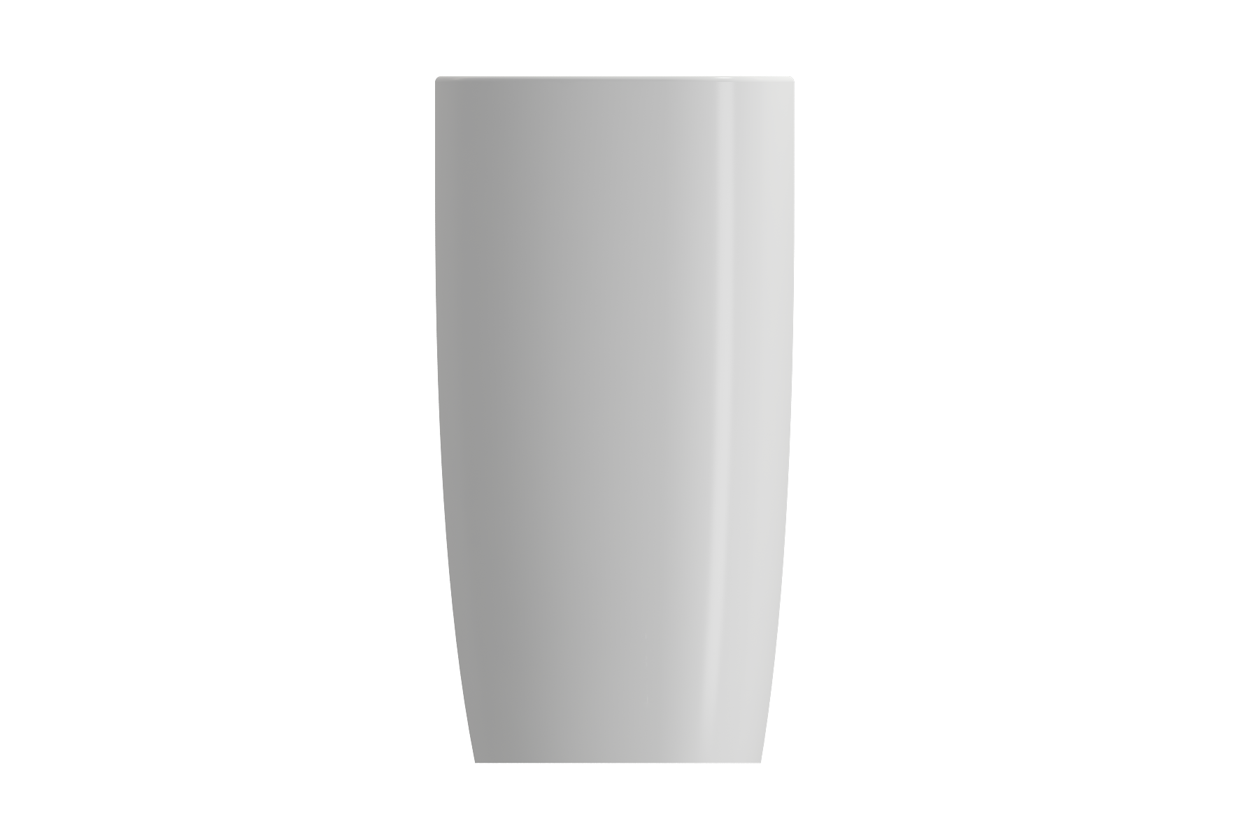 BOCCHI Etna 23" Palette Shaped Monoblock Pedestal Fireclay Bathroom Sink, Matte White, 1075-002-0125