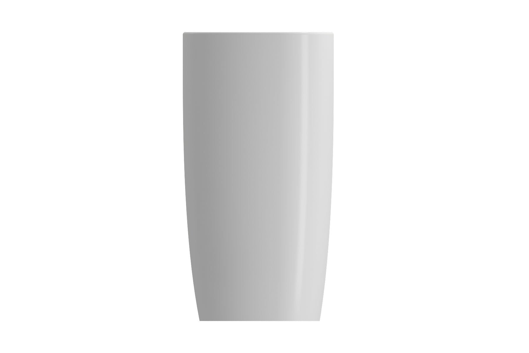 BOCCHI Etna 23" Palette Shaped Monoblock Pedestal Fireclay Bathroom Sink, Matte White, 1075-002-0125