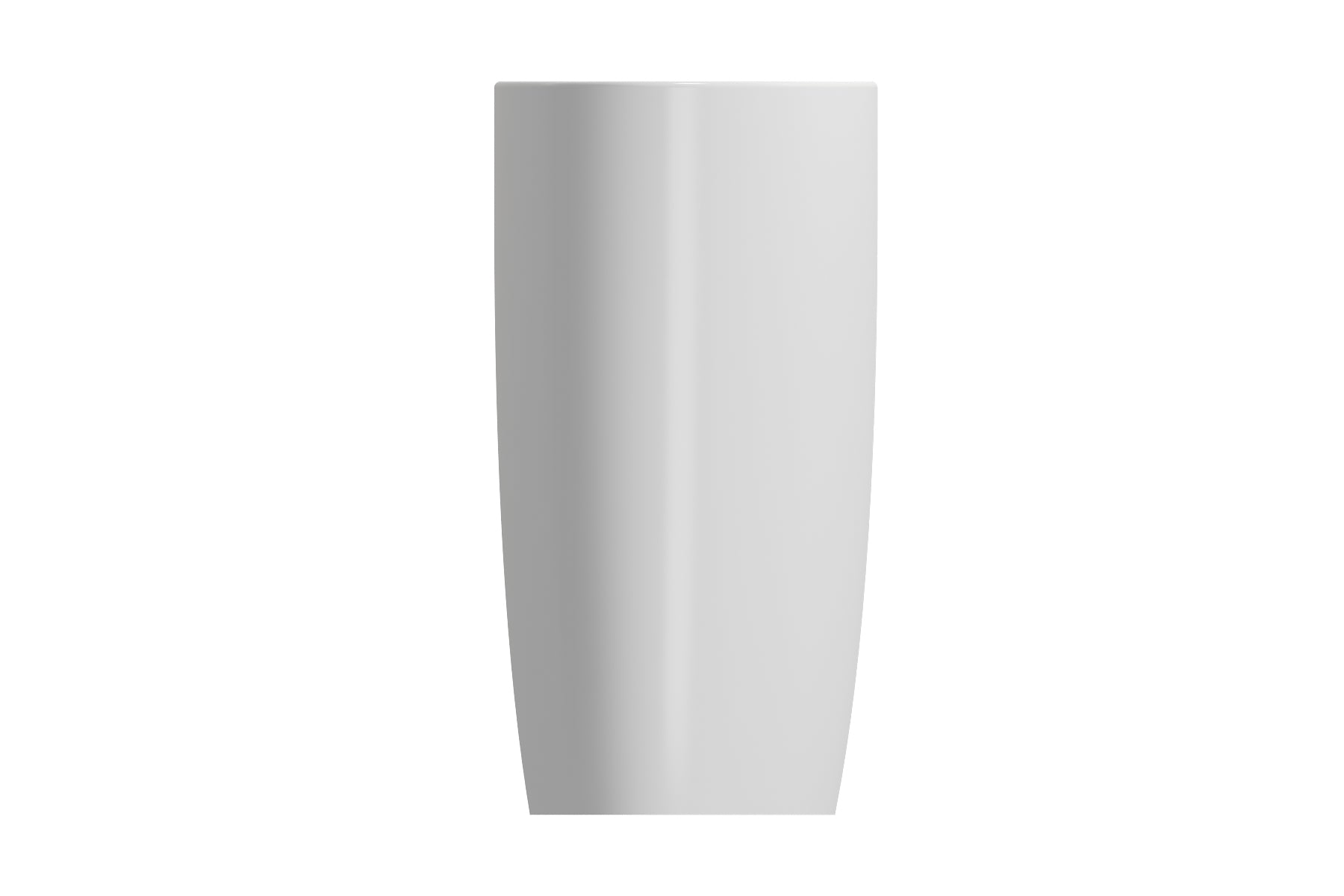 BOCCHI Etna 23" Palette Shaped Monoblock Pedestal Fireclay Bathroom Sink, Matte White, 1075-002-0125