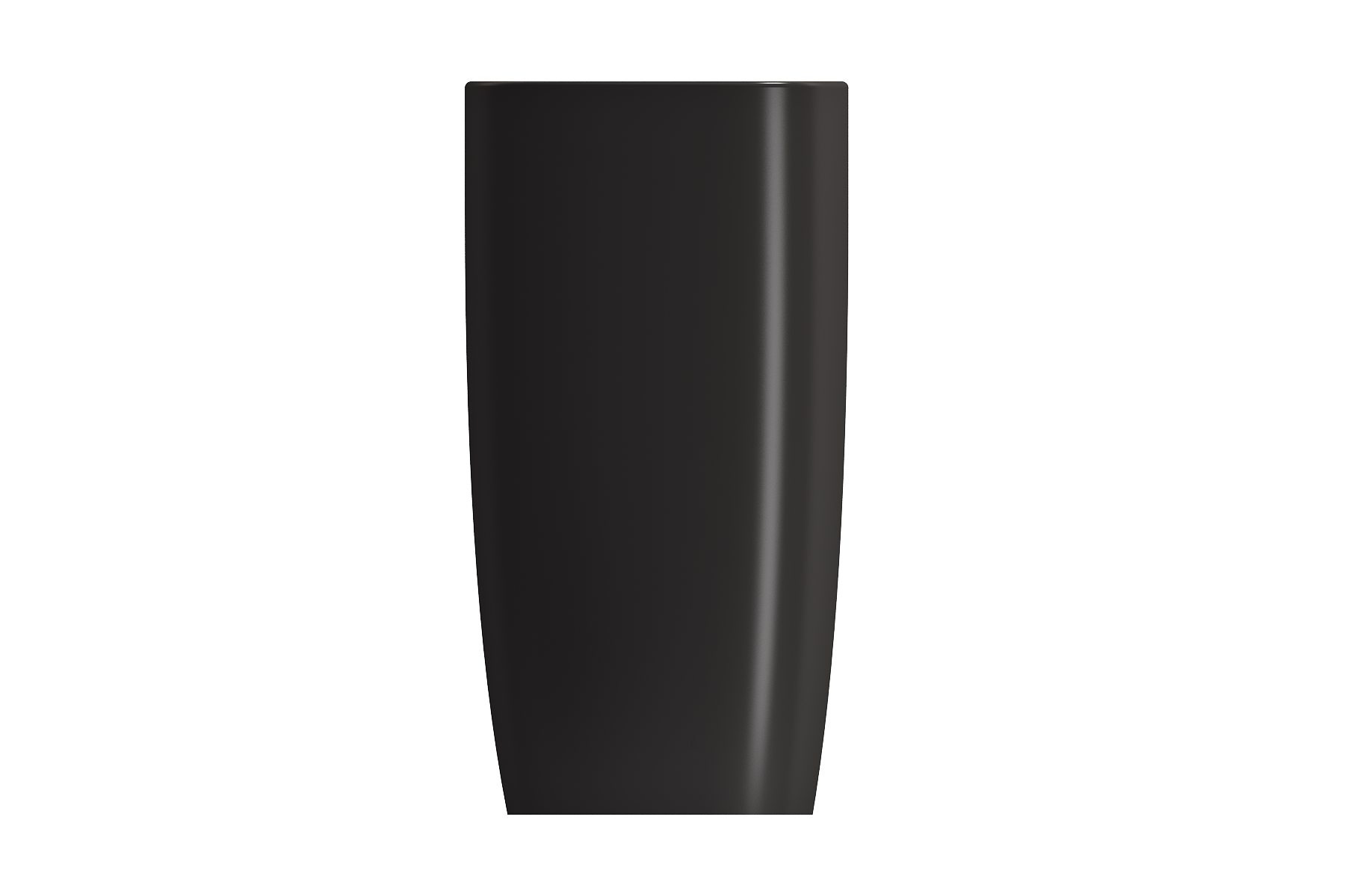 BOCCHI Etna 23" Palette Shaped Monoblock Pedestal Fireclay Bathroom Sink, Matte Black, 1075-004-0125