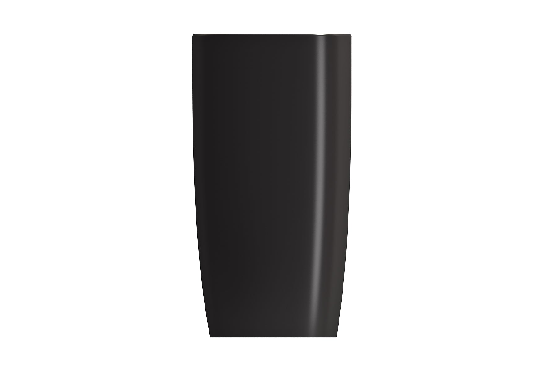 BOCCHI Etna 23" Palette Shaped Monoblock Pedestal Fireclay Bathroom Sink, Matte Black, 1075-004-0125