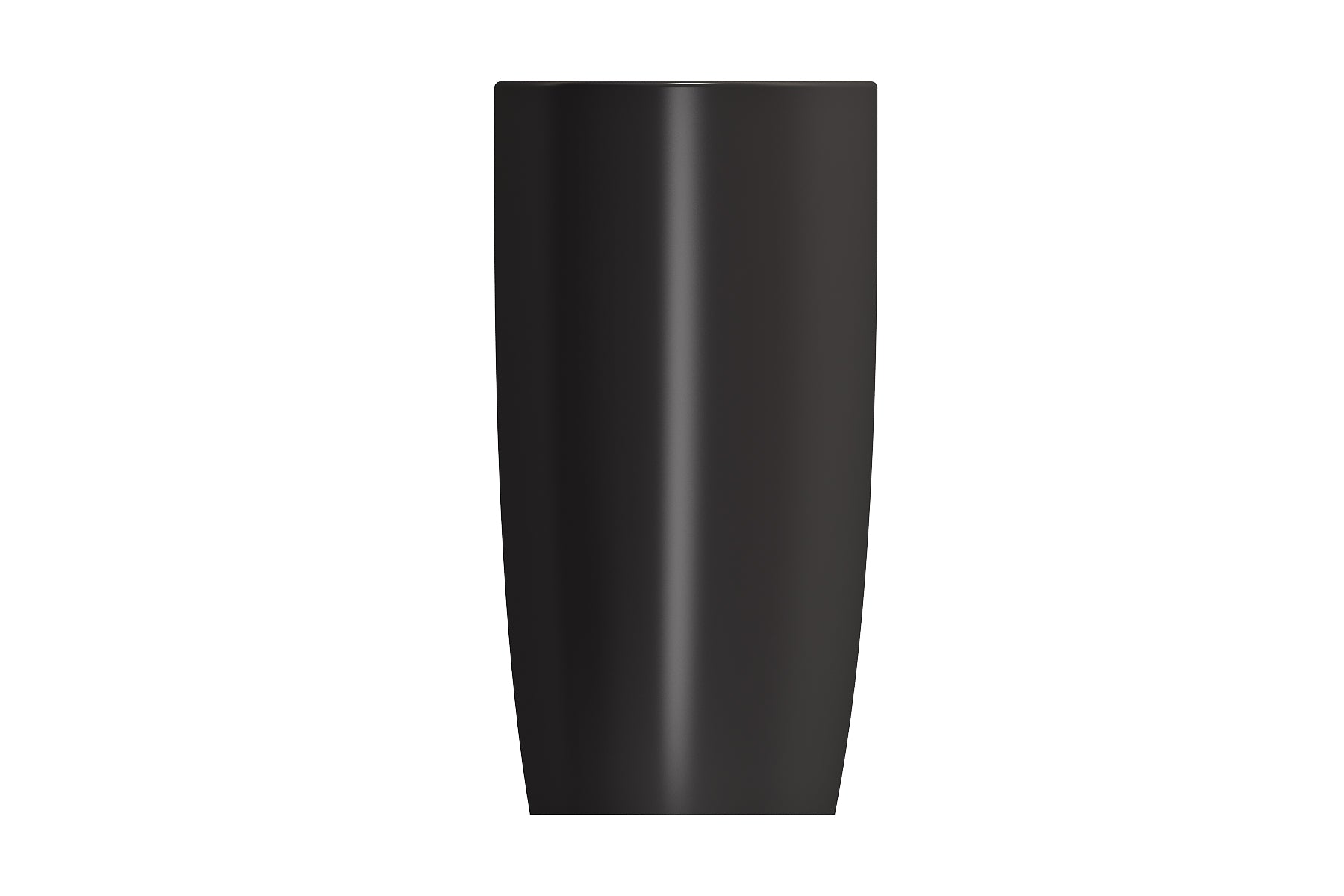 BOCCHI Etna 23" Palette Shaped Monoblock Pedestal Fireclay Bathroom Sink, Matte Black, 1075-004-0125