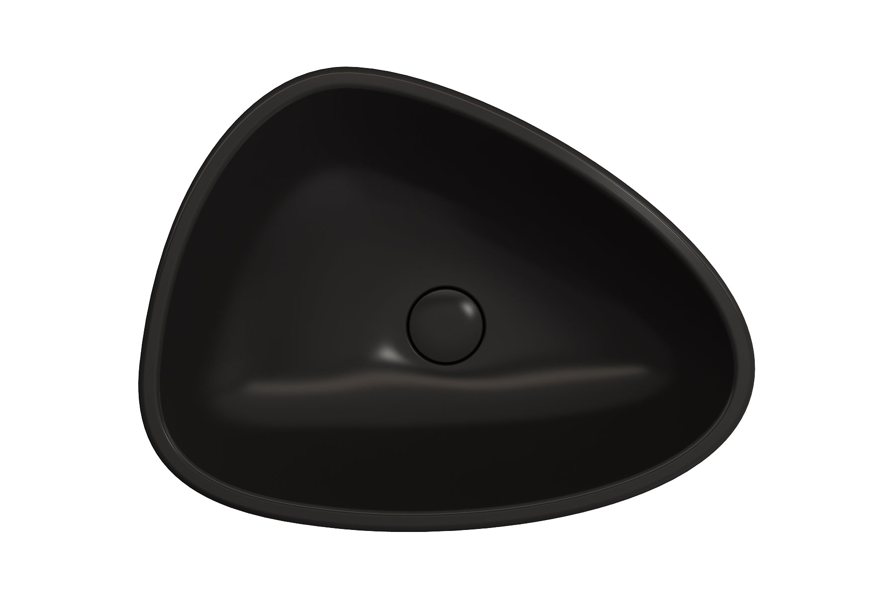 BOCCHI Etna 23" Palette Shaped Monoblock Pedestal Fireclay Bathroom Sink, Matte Black, 1075-004-0125
