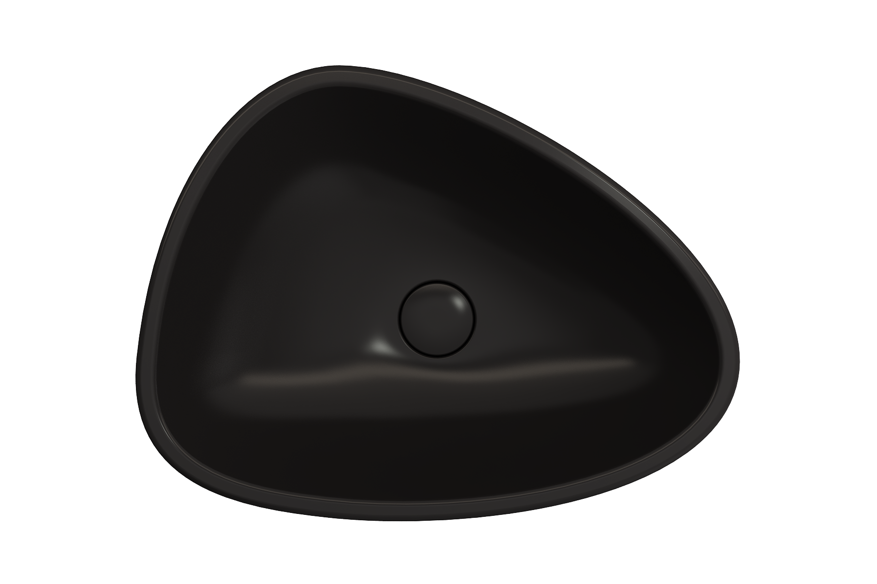 BOCCHI Etna 23" Palette Shaped Monoblock Pedestal Fireclay Bathroom Sink, Matte Black, 1075-004-0125