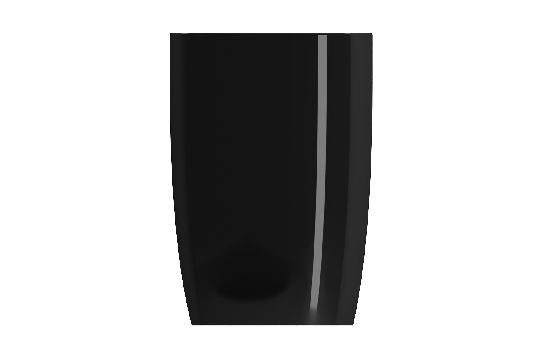 BOCCHI Etna 23" Palette Shaped Monoblock Pedestal Fireclay Bathroom Sink, Black, 1075-005-0125