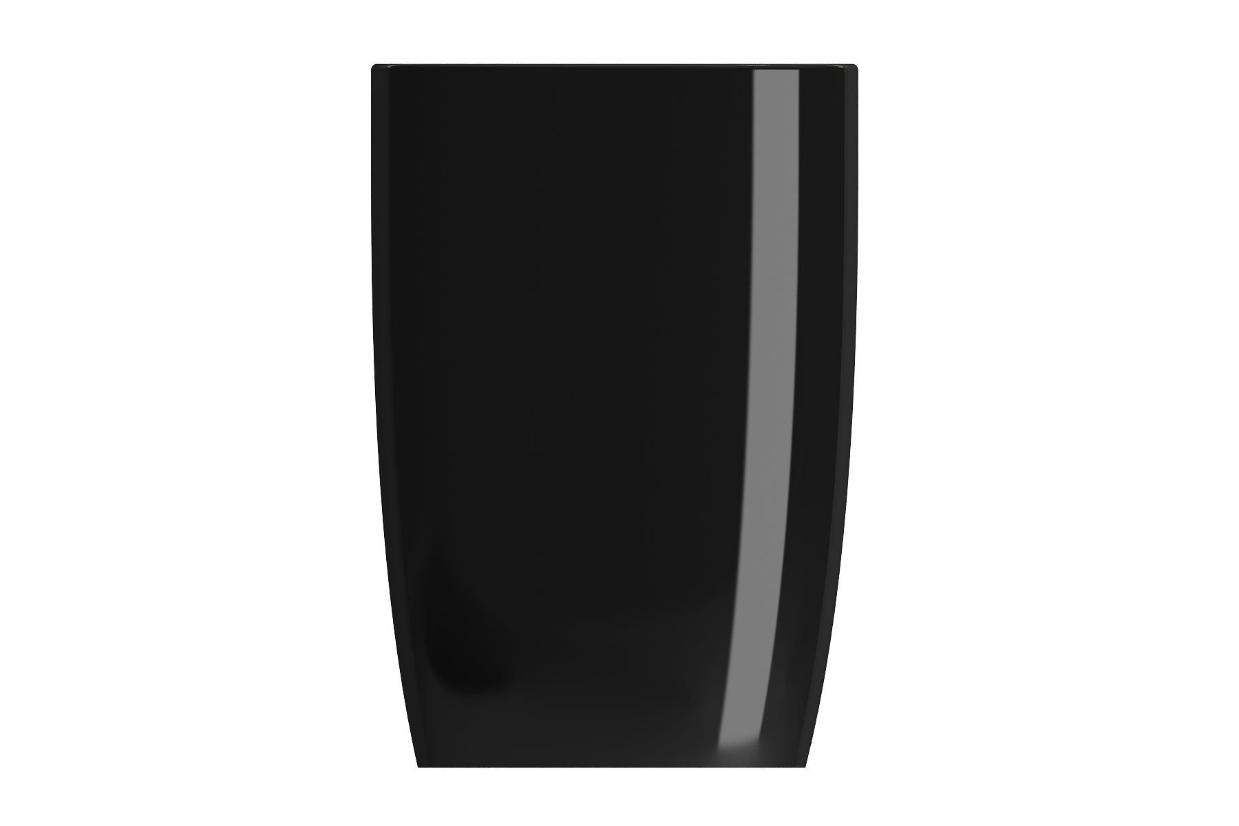 BOCCHI Etna 23" Palette Shaped Monoblock Pedestal Fireclay Bathroom Sink, Black, 1075-005-0125
