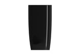 BOCCHI Etna 23" Palette Shaped Monoblock Pedestal Fireclay Bathroom Sink, Black, 1075-005-0125