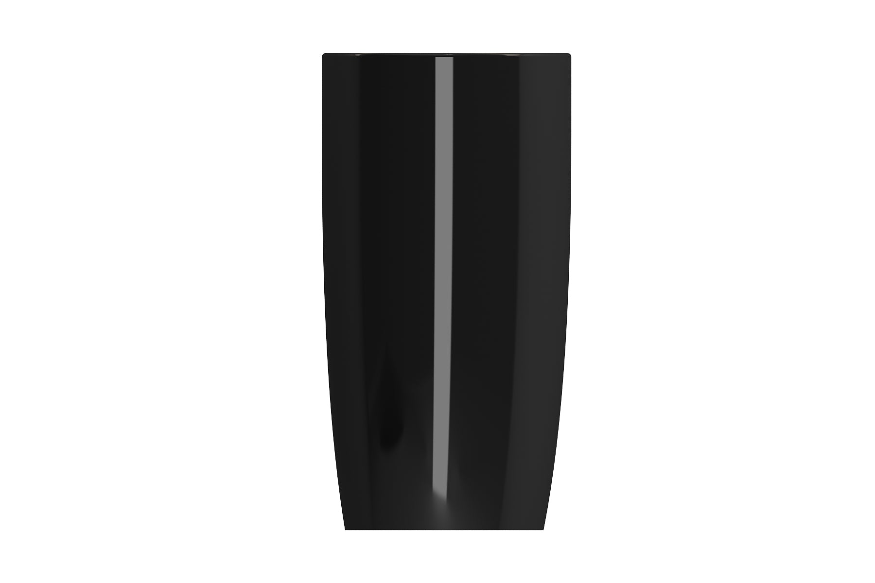 BOCCHI Etna 23" Palette Shaped Monoblock Pedestal Fireclay Bathroom Sink, Black, 1075-005-0125