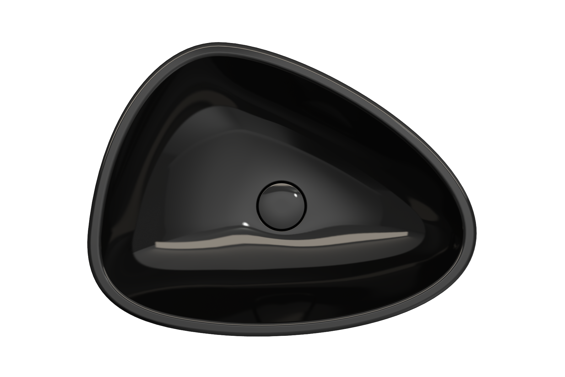 BOCCHI Etna 23" Palette Shaped Monoblock Pedestal Fireclay Bathroom Sink, Black, 1075-005-0125