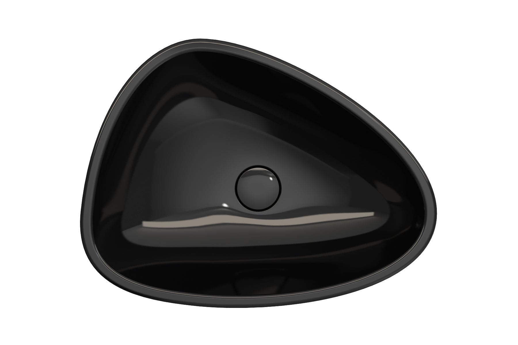 BOCCHI Etna 23" Palette Shaped Monoblock Pedestal Fireclay Bathroom Sink, Black, 1075-005-0125