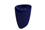 BOCCHI Etna 23" Palette Shaped Monoblock Pedestal Fireclay Bathroom Sink, Sapphire Blue, 1075-010-0125